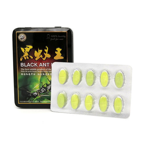 Возбуждающее средство для мужчин Чёрный королевский муравей / Black ant king чёрная упаковка 10 таблеток по 3 800 мг