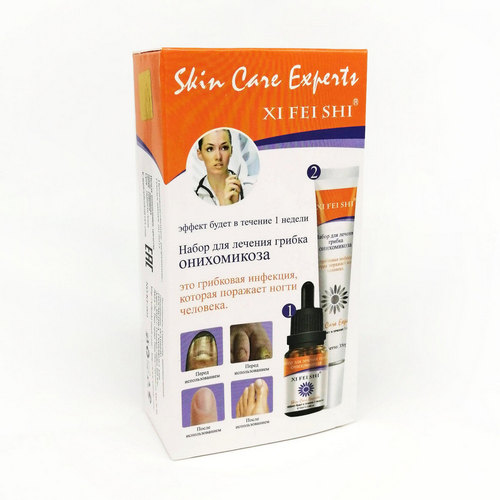 Набор для лечения грибка ногтей и онихомикоза Щи Фей Ши / Xi Fei Shi (мазь 35 г + жидкость 15 мл)
