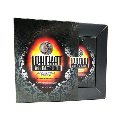 Возбуждающее средство для мужчин и женщин Тонгкат Али Платинум 10 капсул по 382 мг